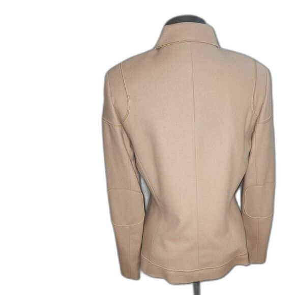Vintage Harve Benard Beige Wool Blend Button Up Blazer Size 6 - Picture 2 of 9